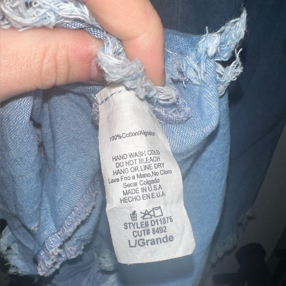 Nordstrom Denim Mini Dress Size L - Picture 5 of 5